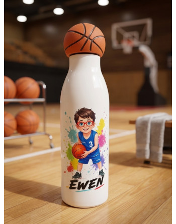 Gourdes avec bouchon en forme de ballon de Basket et de Foot